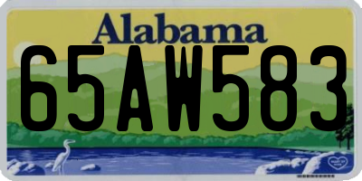 AL license plate 65AW583