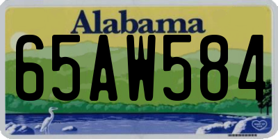 AL license plate 65AW584