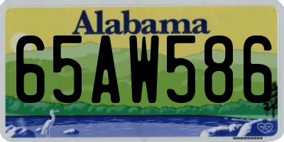 AL license plate 65AW586
