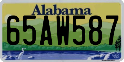 AL license plate 65AW587