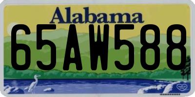 AL license plate 65AW588