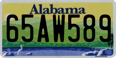 AL license plate 65AW589