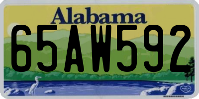 AL license plate 65AW592