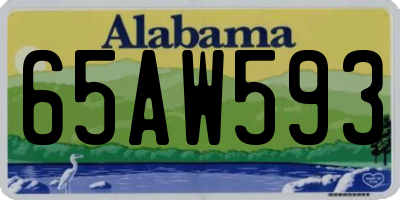 AL license plate 65AW593
