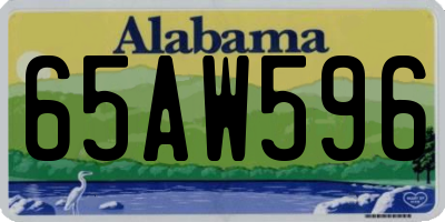 AL license plate 65AW596