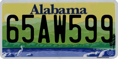 AL license plate 65AW599