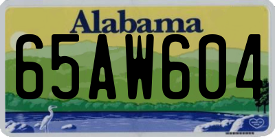 AL license plate 65AW604