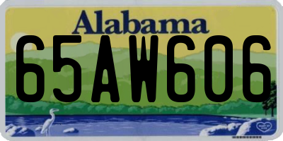 AL license plate 65AW606