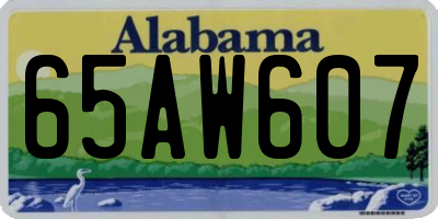 AL license plate 65AW607