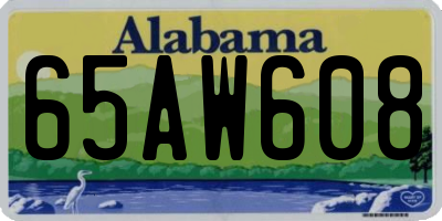 AL license plate 65AW608