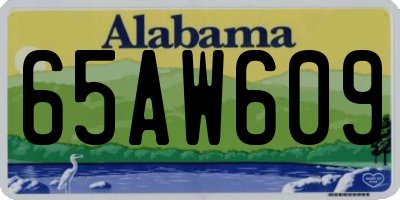 AL license plate 65AW609