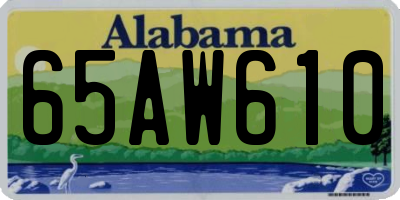 AL license plate 65AW610