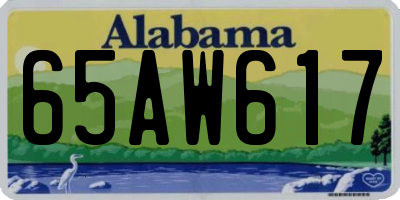 AL license plate 65AW617