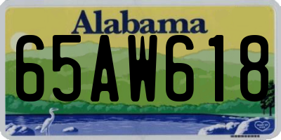 AL license plate 65AW618