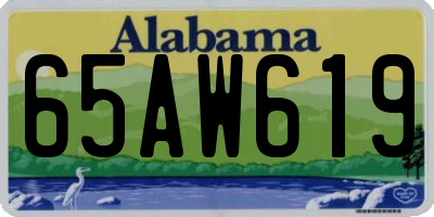 AL license plate 65AW619