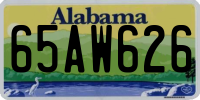 AL license plate 65AW626