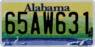 AL license plate 65AW631