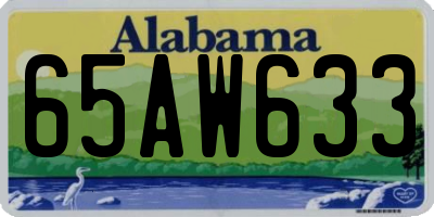 AL license plate 65AW633