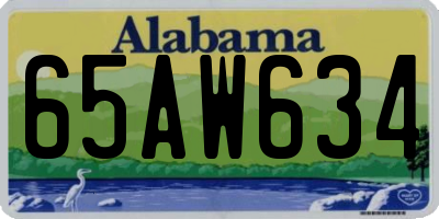 AL license plate 65AW634