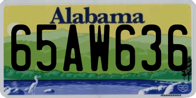 AL license plate 65AW636