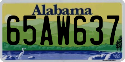 AL license plate 65AW637