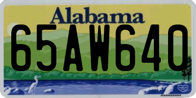 AL license plate 65AW640