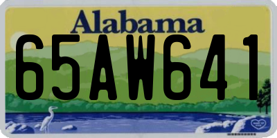 AL license plate 65AW641