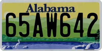 AL license plate 65AW642