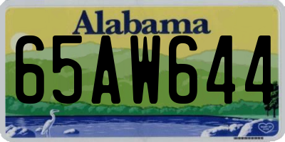 AL license plate 65AW644