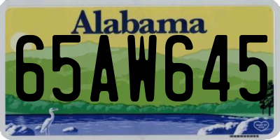 AL license plate 65AW645