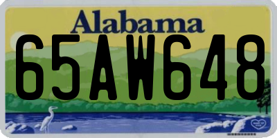 AL license plate 65AW648