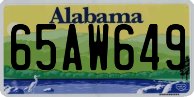 AL license plate 65AW649