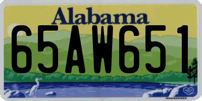 AL license plate 65AW651