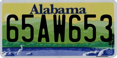 AL license plate 65AW653