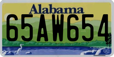 AL license plate 65AW654