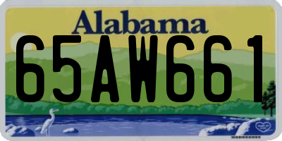 AL license plate 65AW661