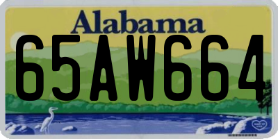 AL license plate 65AW664