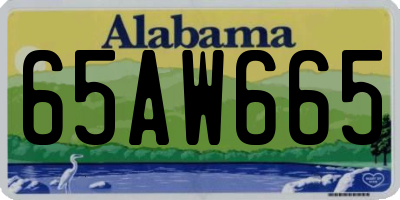 AL license plate 65AW665