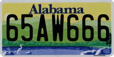 AL license plate 65AW666