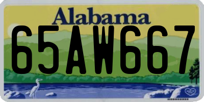 AL license plate 65AW667
