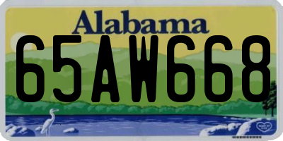 AL license plate 65AW668