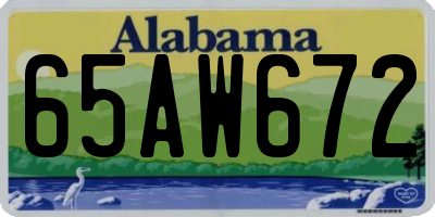 AL license plate 65AW672