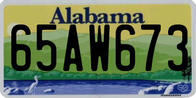 AL license plate 65AW673