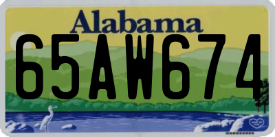 AL license plate 65AW674