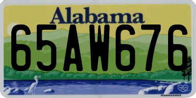 AL license plate 65AW676