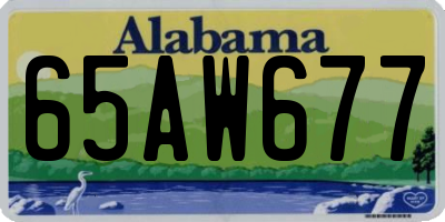 AL license plate 65AW677