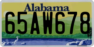 AL license plate 65AW678