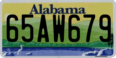 AL license plate 65AW679