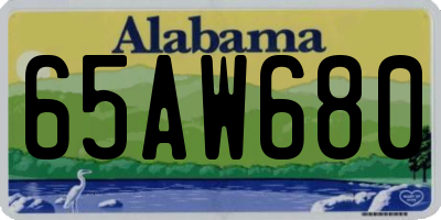 AL license plate 65AW680