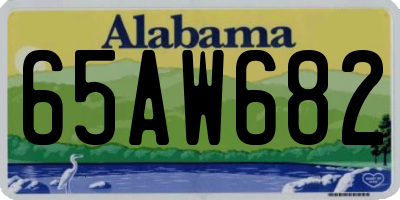 AL license plate 65AW682